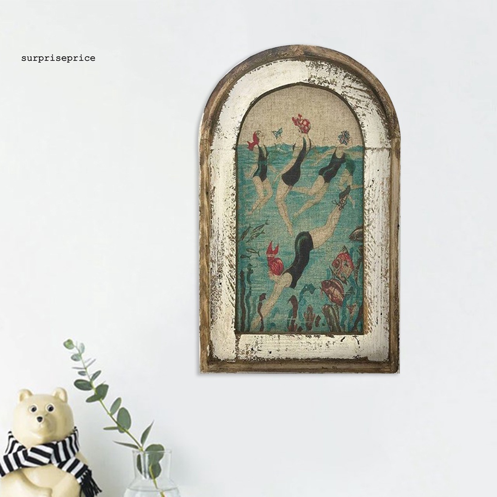 Tranh Giả Gỗ Trang Trí Nội Thất Tạo Hiệu Ứng Cửa Sổ Phong Cách Bắc Âu Độc Đáo