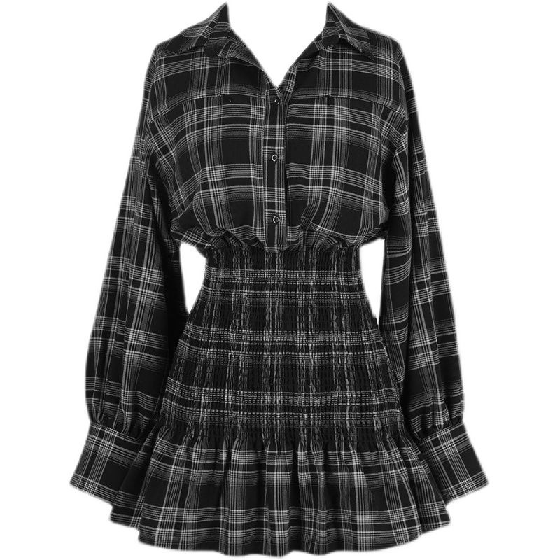 váy đen kẻ sọc phong cách hàn quốc (kèm ảnh cận chất shop chụp phía cuối / hàng order )