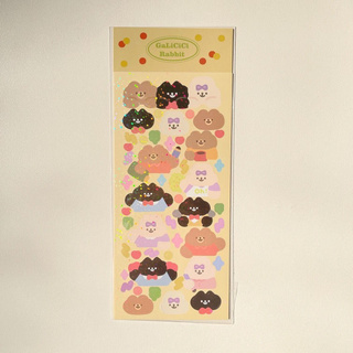 Cute Glittery Bear Sticker Decorative Sequin DIY Sticker