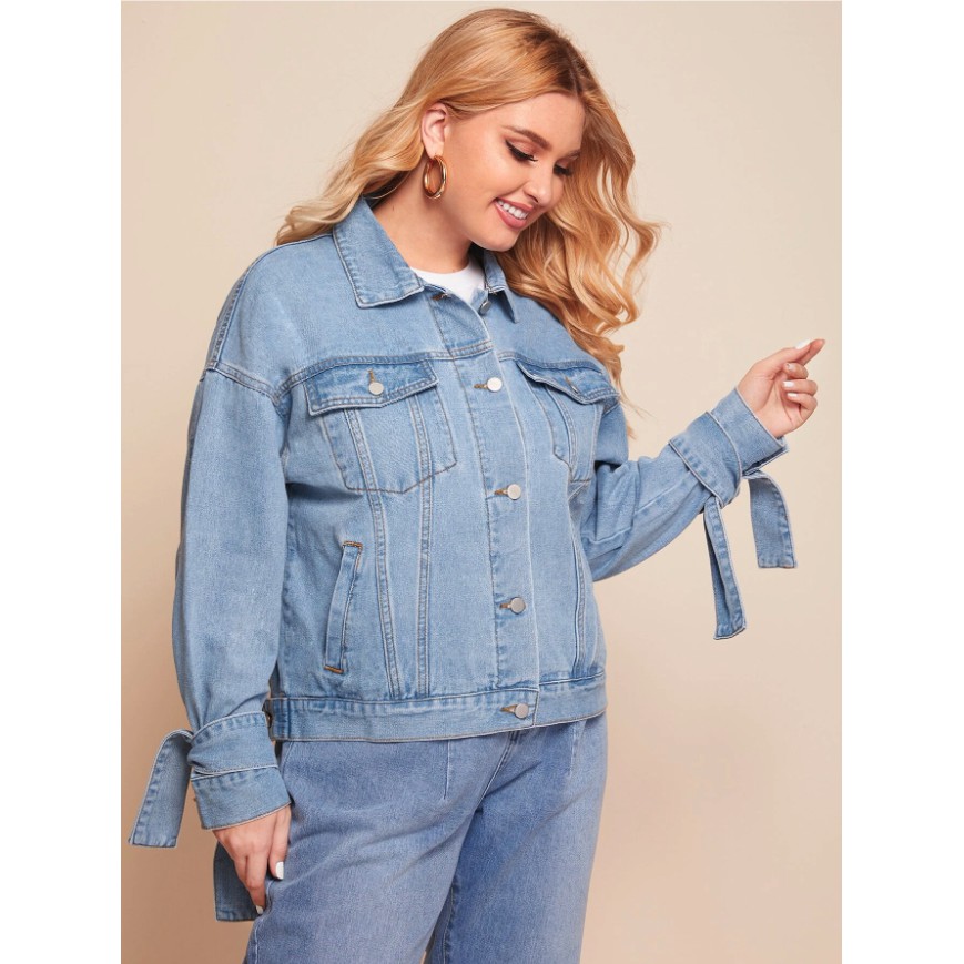 ÁO KHOÁC DENIM JEAN TÚI PHÍA TRƯỚC 75-110KG - AK99