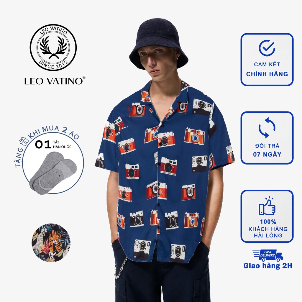 Áo sơ mi tay lỡ Galvin form rộng chất mát cộc tay đứng dáng unisex 148 - Leo Vatino