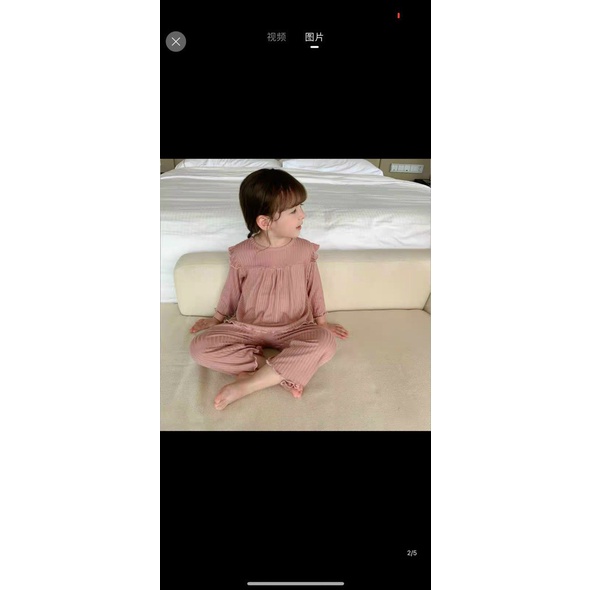 Bộ bé gái tăm gân bánh bèo cho bé gái