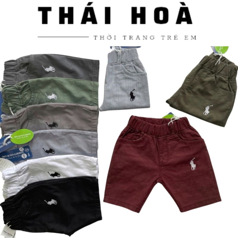 Quần kaki lửng vải mềm bé trai 7_22kg