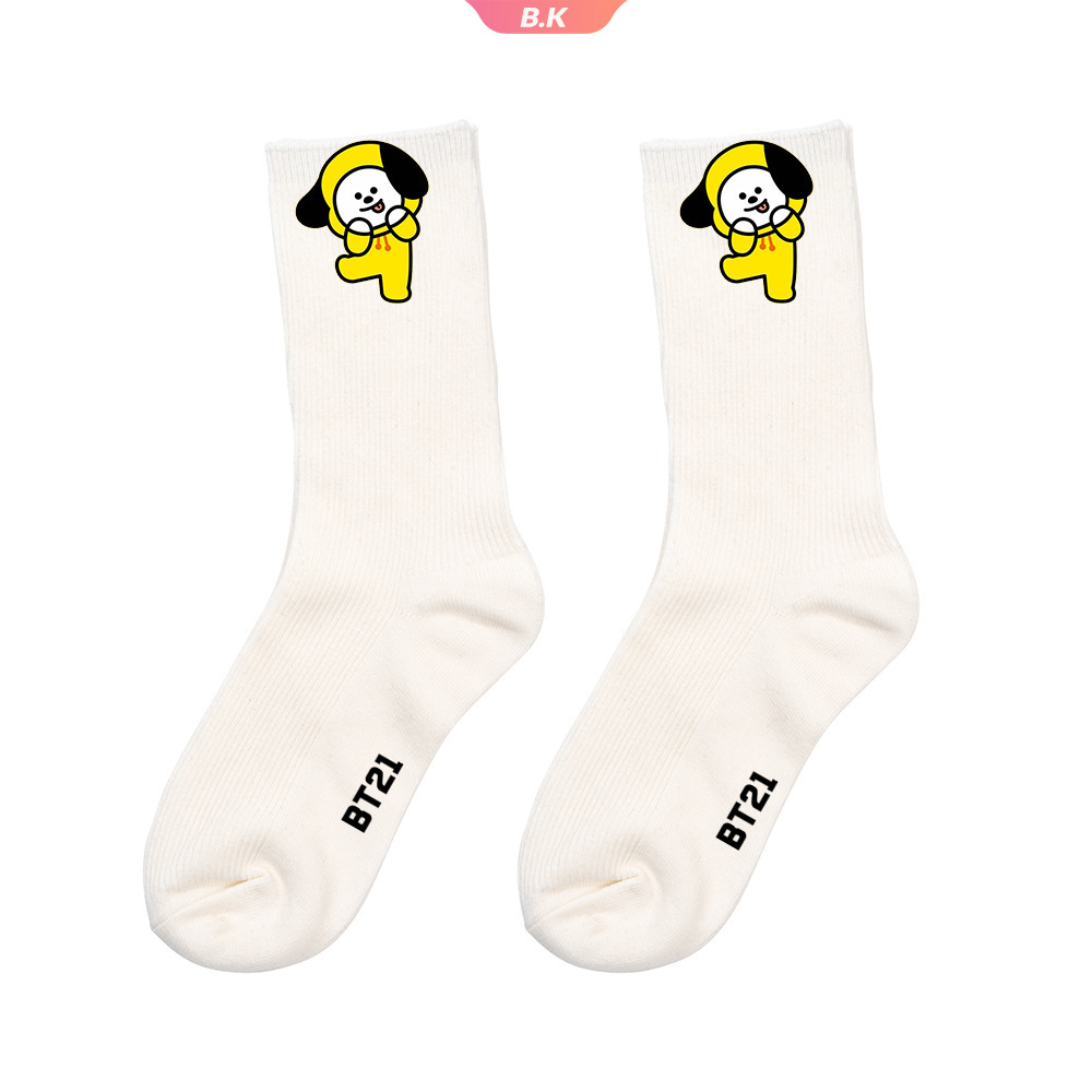 BTS BT21 Đôi Vớ Cotton In Hình Các Nhân Vật Bt21 Đáng Yêu