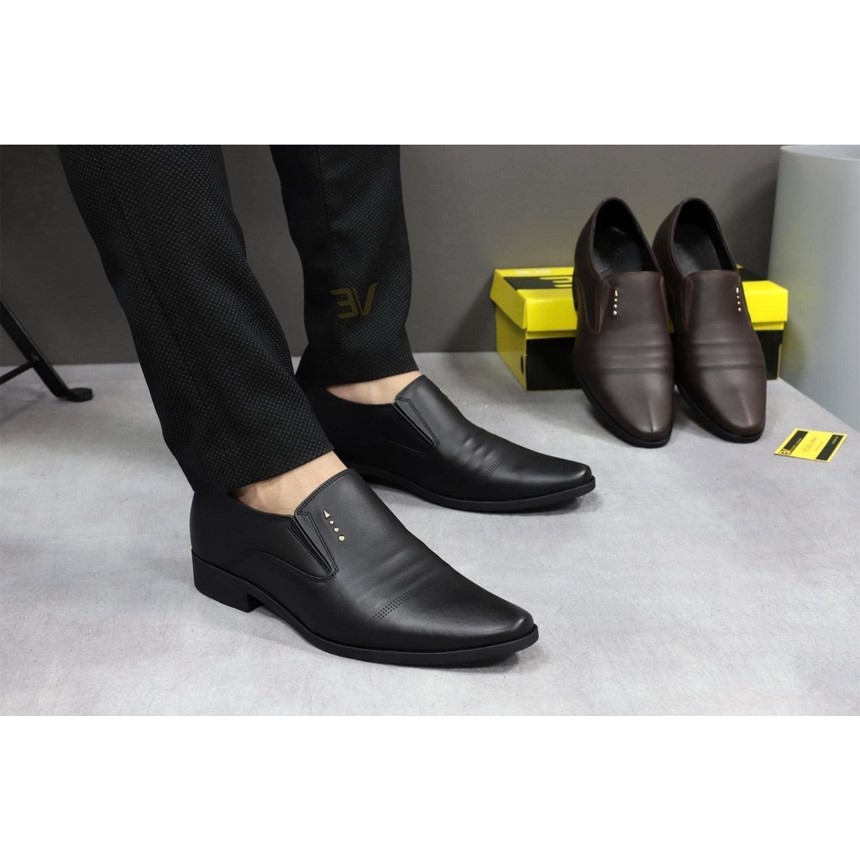 Giày Tây Nam ♦️ giầy công sở dễ phối đồ ♦️ Sản phẩm giày tây dập vân trên mặt tăng chiều cao 6 cm