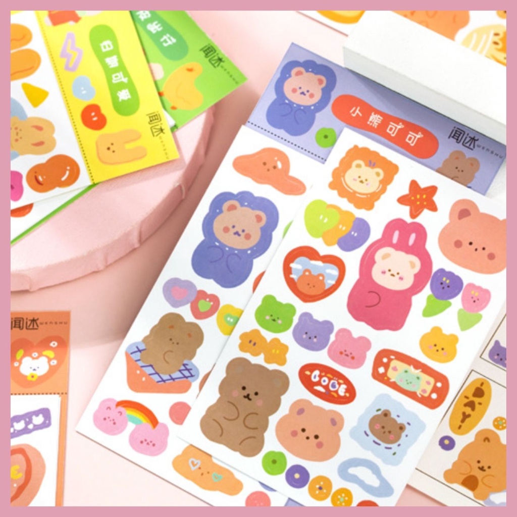 STICKER NHÃN DÁN HOẠT HÌNH CUTIE SIÊU XINH NHIỀU MẪU