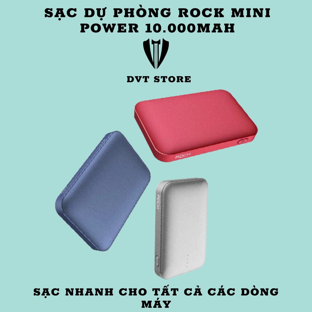  [ CHÍNH HÃNG ] SẠC DỰ PHÒNG ROCK MINI P51 10.000MAH SIÊU NHỎ GỌN