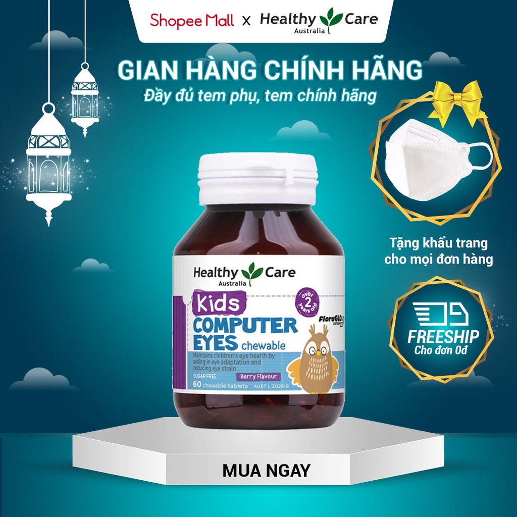 Bổ Mắt Cho Bé Healthy Care Kids Computer Eyes 60 viên