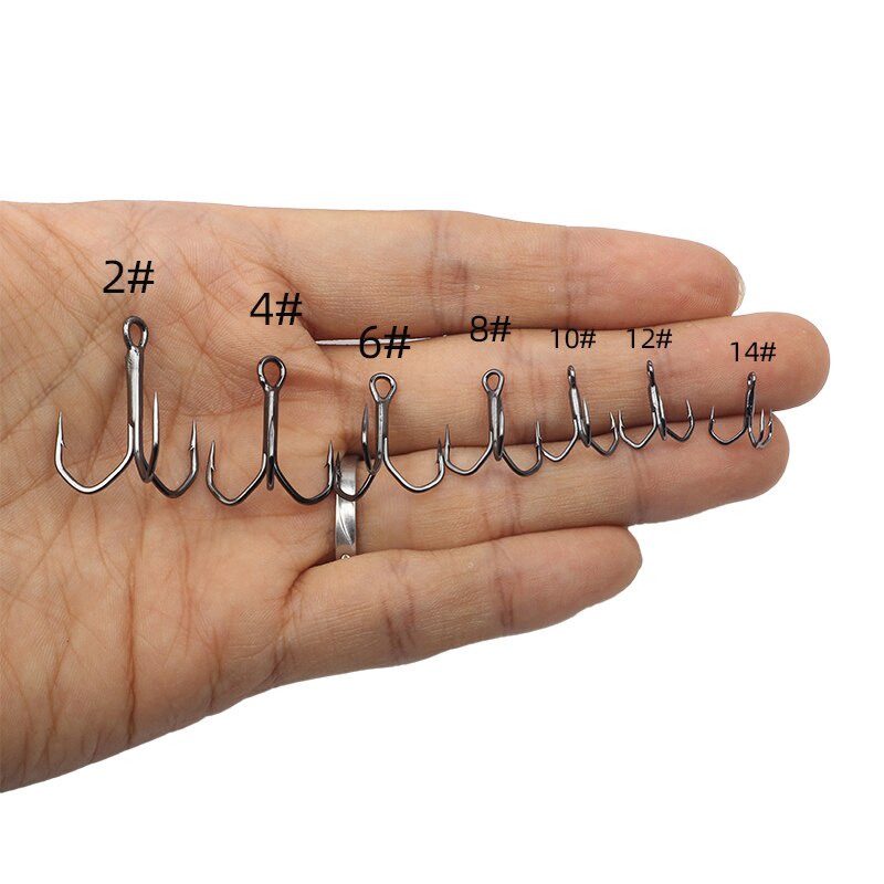Hộp 10 lưỡi câu cá bằng thép carbon 2 / 4 / 6 / 8 / 10 / 12 / 14 V019 chuyên dụng