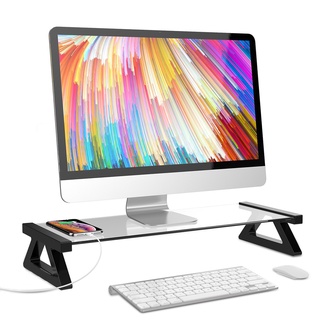Kệ màn hình máy tính, giá đỡ nâng cao màn hình có tích hợp cổng USB