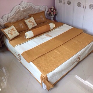 Trọn bộ chăn ga gối Cotton Satin 7 món y hình