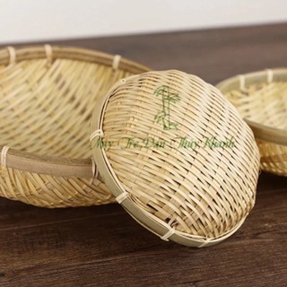 Rá tre rổ tre tí trang trí giá đựng vỏ hạt hướng dương