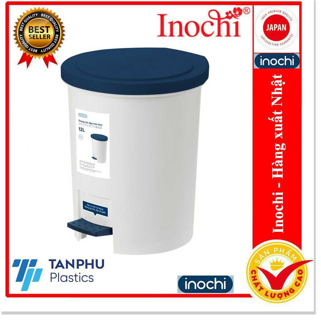 Thùng rác đạp tròn Inochi 6L Hàng Chính Hãng INOCHI Việt Nam