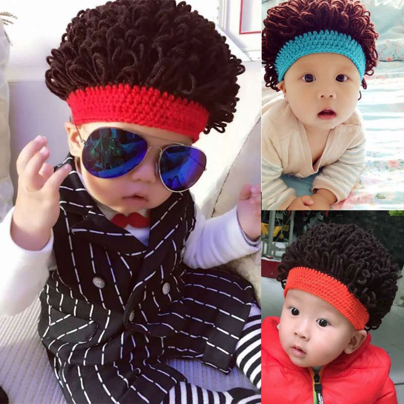 Mũ tóc giả xoăn xù xinh xắn ngộ nghĩnh cho bé 1-4 tuổi