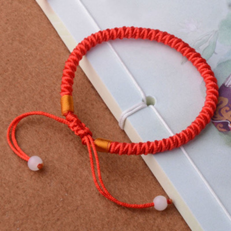 Vòng đeo tay dây bện màu đỏ phong cách dân tộc dành cho nữ | BigBuy360 - bigbuy360.vn