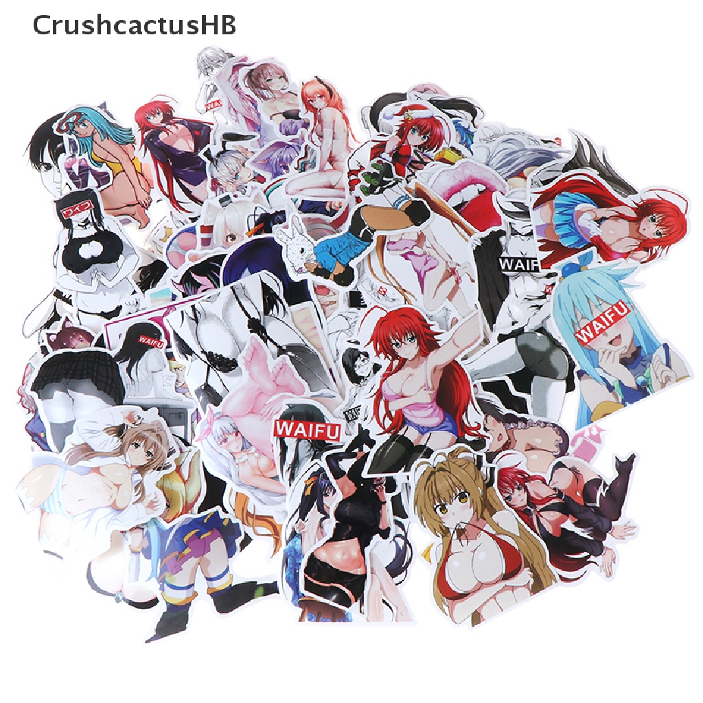 [CrushcactusHB] 100Pcs Sexy Girls Anime Stickers DIY Scrapbook Suitcase Laptop Guitar Stickers Hot Sell