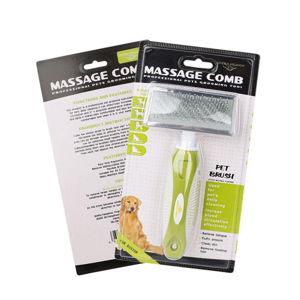 Lược Chải Lông Thú Cưng Bằng Nhựa Và Kim Loại Không Gỉ