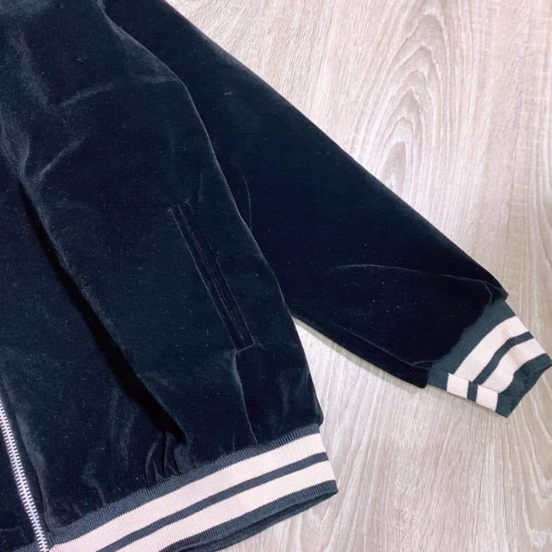 Áo Bomber nhung 2 lớp