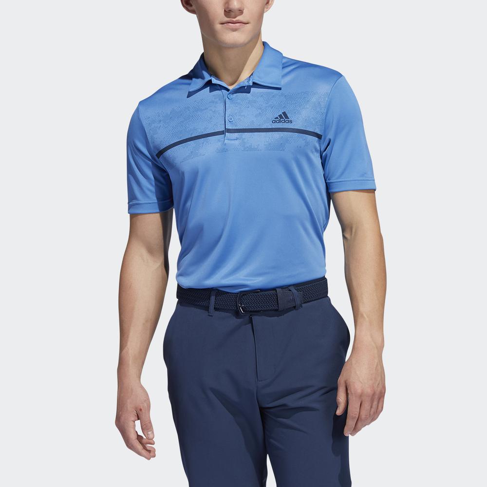 Áo Polo adidas GOLF Nam Áo Polo Họa Tiết Primegreen Màu xanh dương H36253