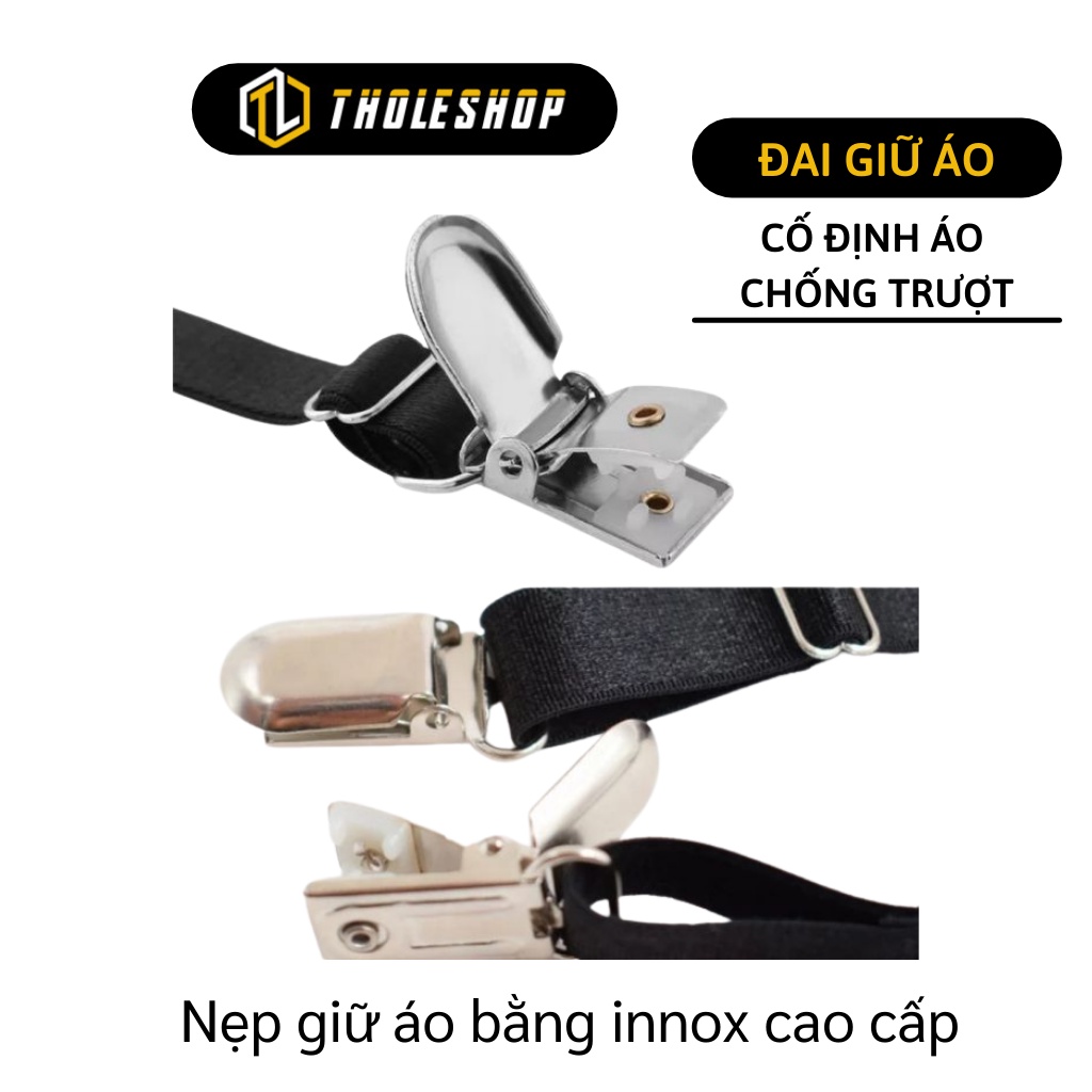 Đai Giữ Áo Sơ Mi - Đai Kẹp Giữ Cố Định Dáng Áo Sơ Mi Co Giãn, Thoải Mái Khi Đeo 5436
