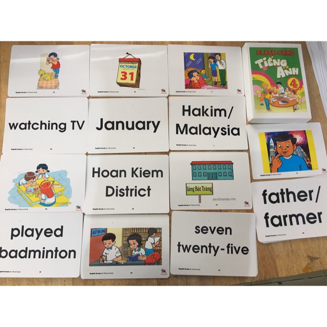 Flash card Tiếng Anh lớp 4 BGD