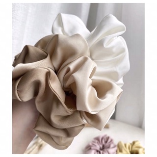 100 Dây cột tóc scrunchie vải phi bóng phong cách hàn quốc dành cho nữ