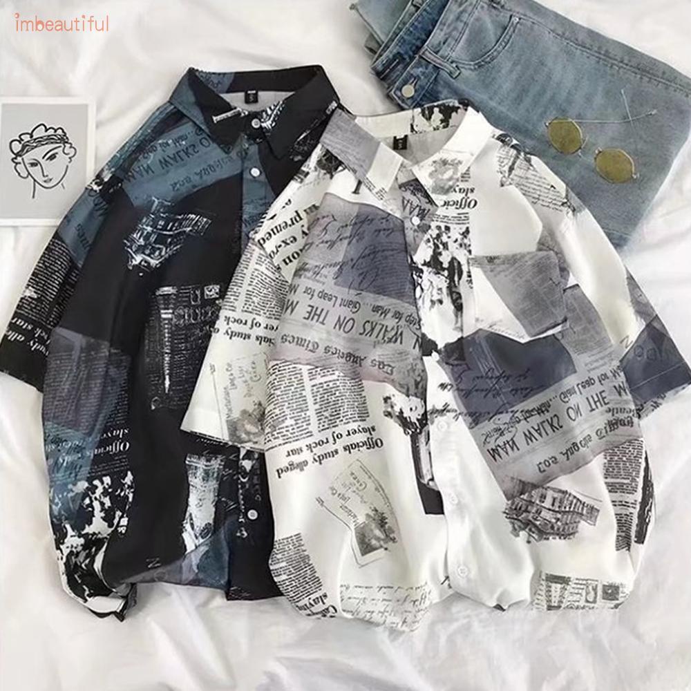 Áo Thun Đi Biển Tay Ngắn Chất Liệu Polyester In Họa Tiết Size M-2XL