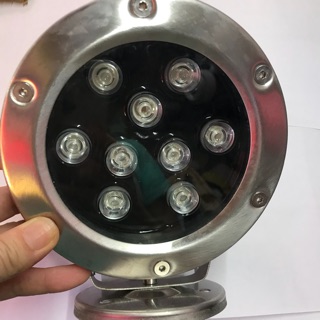 Đèn led âm nước 9w đổi mầu dạng đế