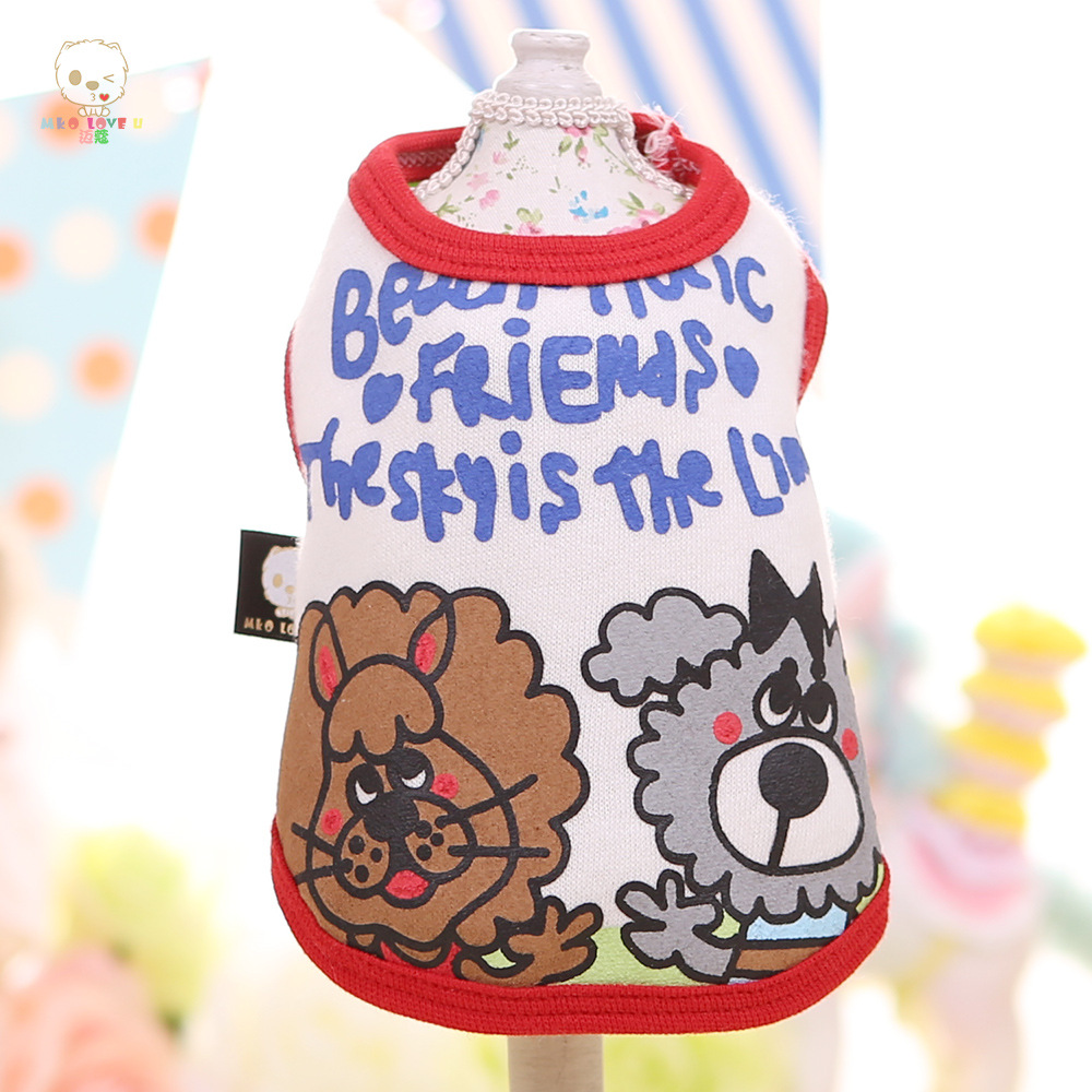 Áo sweater chui đầu lót lông cừu in hoạt hình dễ thương cho thú cưng
