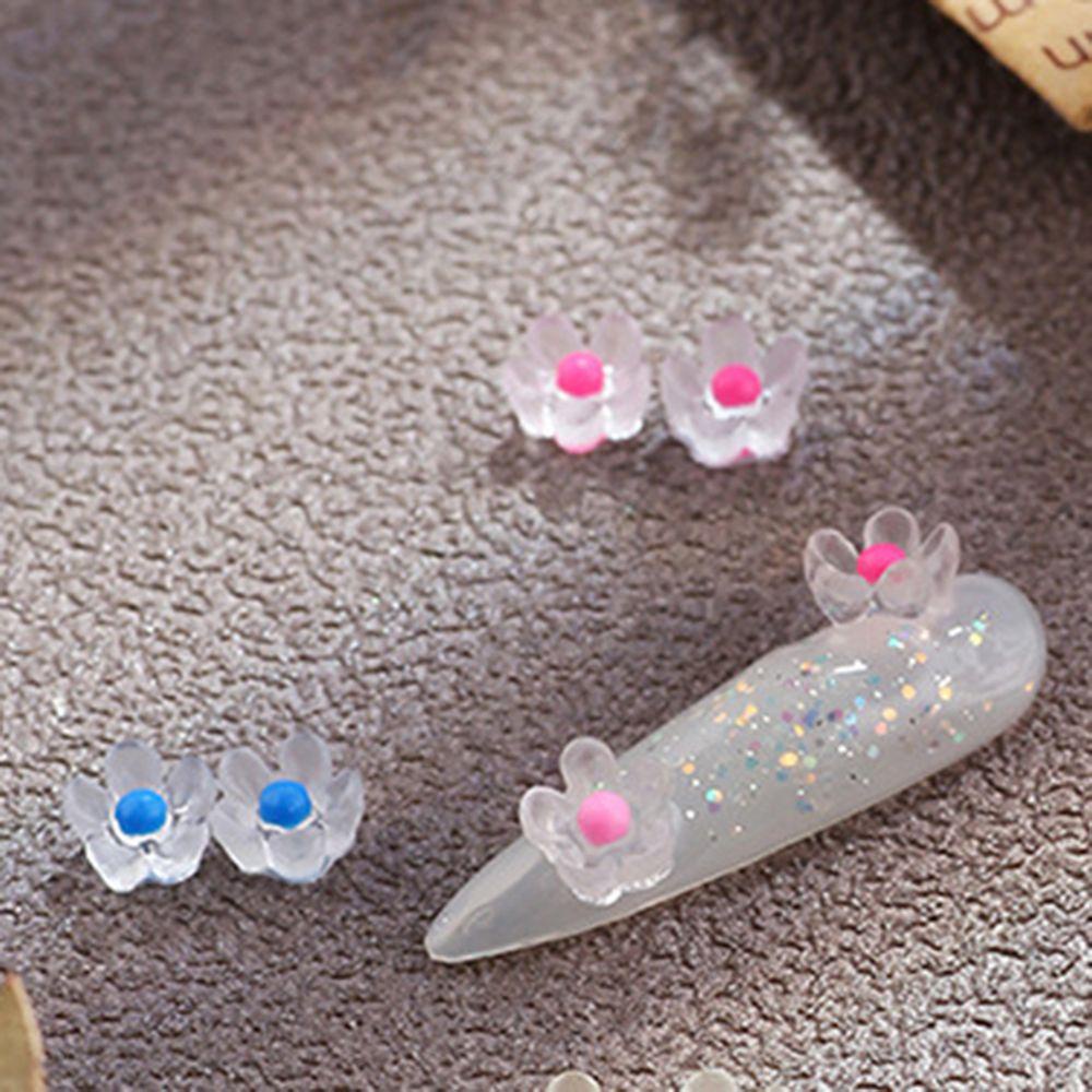 Set 30 Phụ Kiện Hoa Trong Suốt 3D Trang Trí Móng Nghệ Thuật Diy