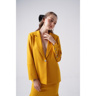 Áo Blazer Vàng Zulema Nữ AT MODA DE LITA