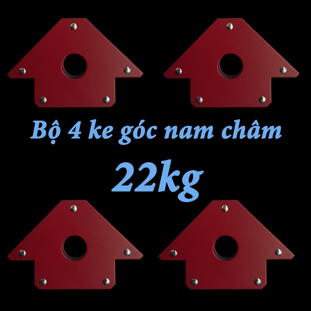 Bộ 4 nam châm ke góc vuông lực hít 22kg 50lbs