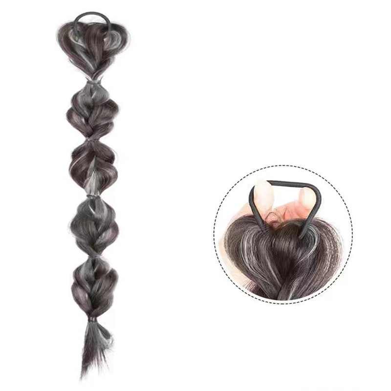 Tóc Giả Thắt Bím Đuôi Ngựa Bằng Sợi Tổng Hợp Co Giãn Cao
