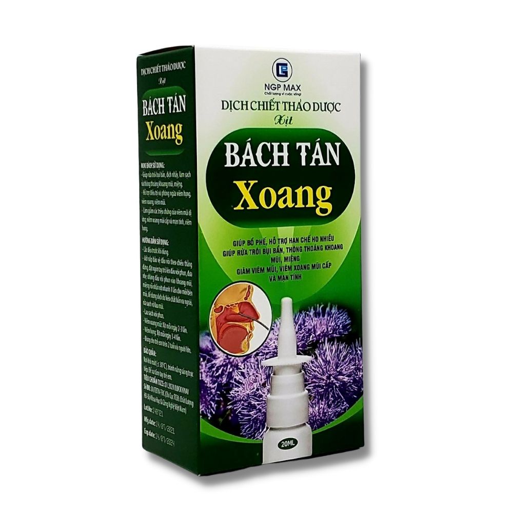 Bách Tán Xoang : Hỗ Trợ Xịt xoang, Giúp Làm Sạch Mũi, Hỗ Trợ Giảm Viêm Mũi Dị Ứng