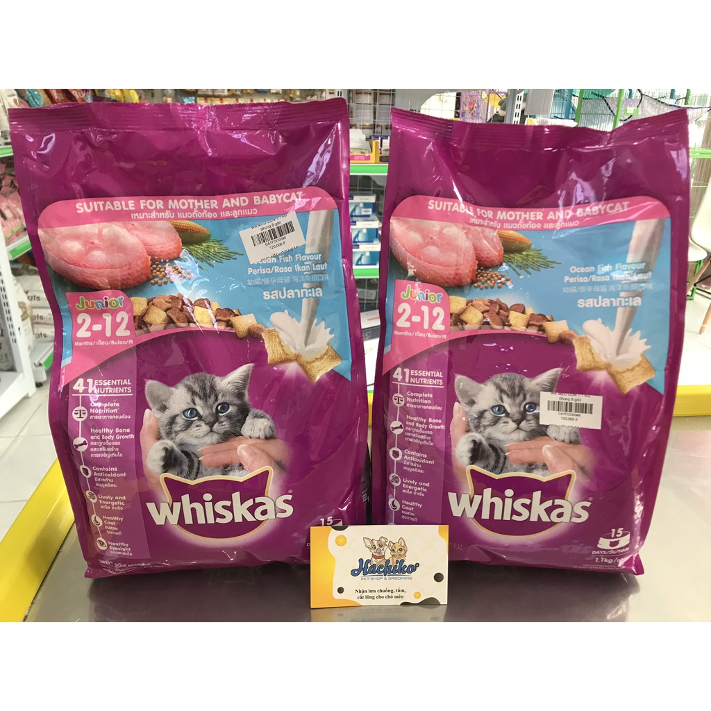 Đồ Ăn Cho Mèo Whiskas Vị Cá Biển Và Sữa Dạng Túi 1.2 Kg