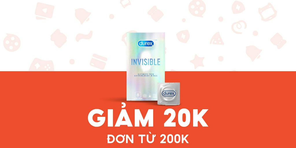 - Tam Giác Đen - Giảm 20K sản phẩm BCS Durex Invisible