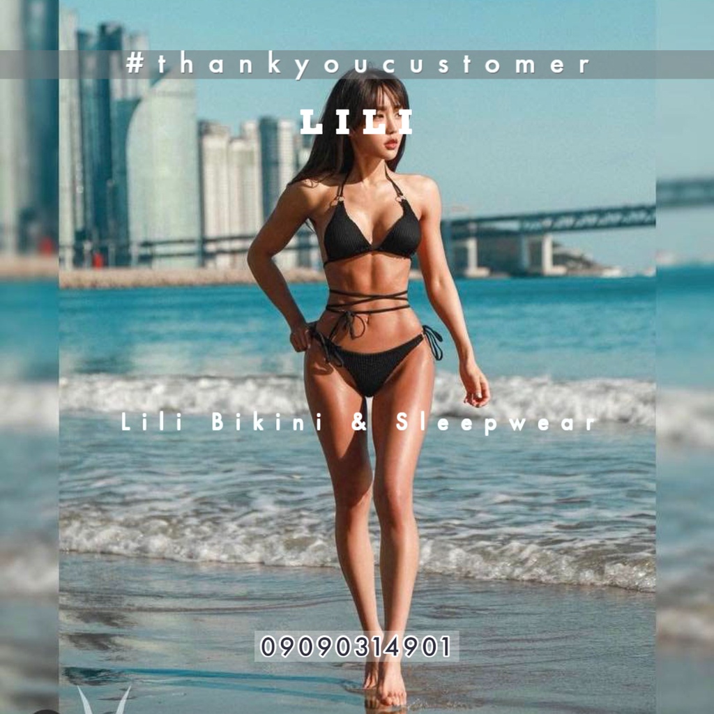 Bộ bikini nữ hai mảnh Âu Mỹ quyến rũ nhiều màu cột dây eo siêu hack dáng