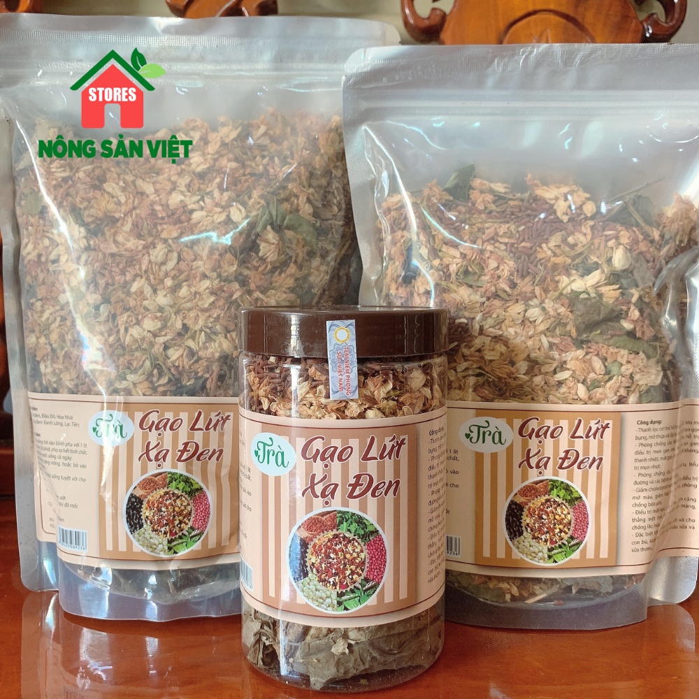 Trà Gạo Lứt Xạ Đen Túi 1kg, Túi 500gr, Hộp 500gr - Hỗ Trợ Giảm Cân Hiệu Qủa