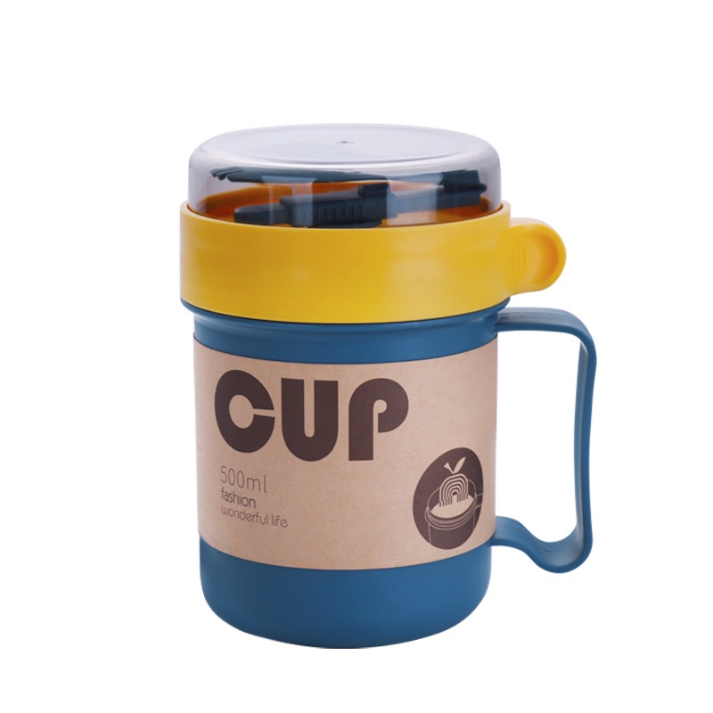 Cốc Đựng Canh Súp DK HARVEST  - Thiết Kế Tay Cầm - Dung Tích 500ml - Kèm Muỗng Tiện Dụng