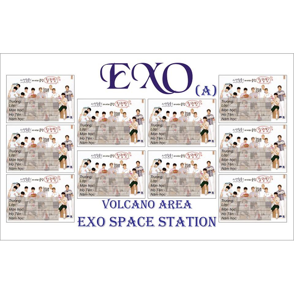 [EXO] Nhãn vở Kpop (3 mẫu)