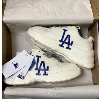 Giày sneaker mlb la, giày thể thao la da bò đế cao