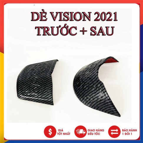 MỎ DÈ TRUỚC VÀ SAU XE VISION 2021 - SƠN CARBON ĐEN ARTISTAR