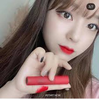 (CAM KẾT AUTH, TEM HIDDEN TAG) Son 3CE Blurring Liquid Lip #Start Now Màu Đỏ Thuần