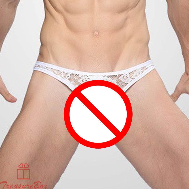 Mens Underwear See through Triangle Underpants Bikinis Boxers Knickers