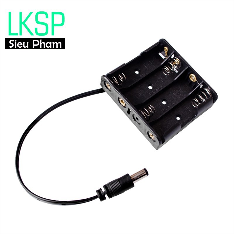 Đế 4 Pin AAA Nối Tiếp 6V Có Jack
