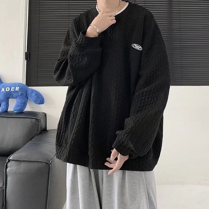Áo sweater nam màu sắc Đơn giản phong cách Hàn Quốc cho nam giới fashion round neck men Tshirt form rộng