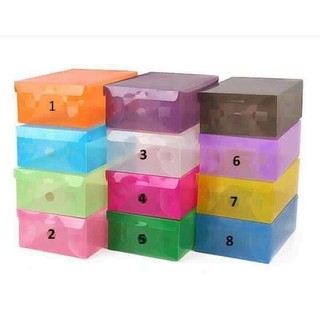 Bộ 10 hộp đựng giày dép trong suốt