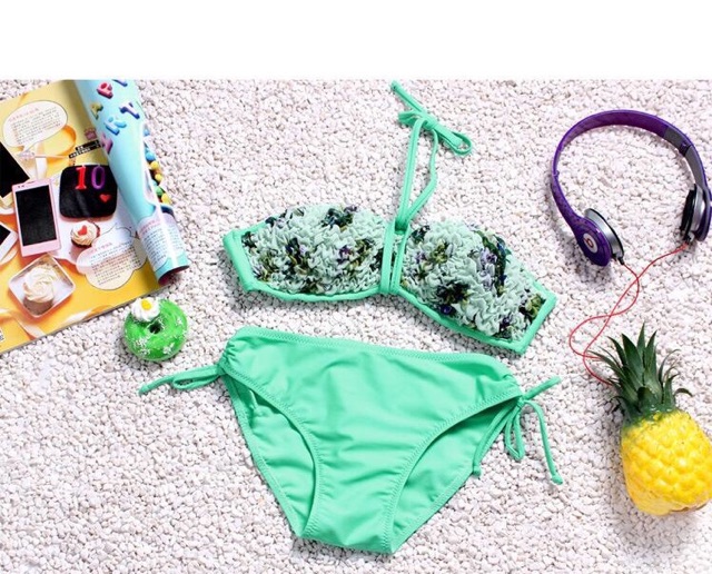 Set bikini 2 mảnh kèm đầm voan cho nữ