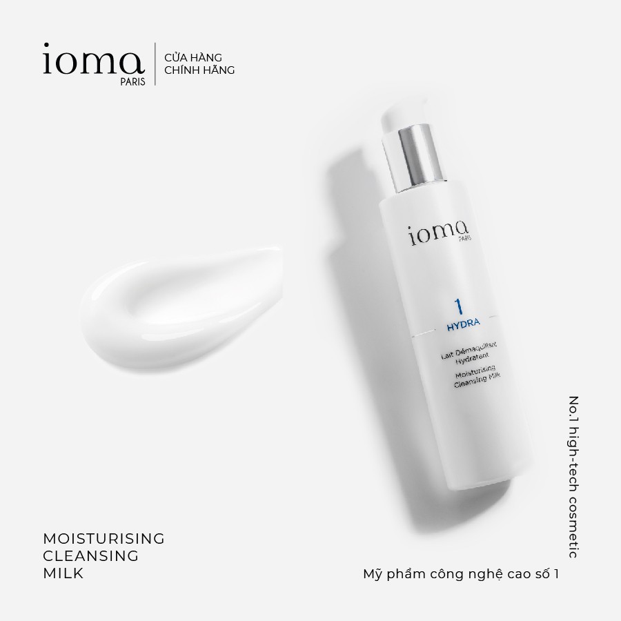 Sữa rửa mặt cấp ẩm toàn diện IOMA PARIS Moisturising Cleansing Milk 200ml