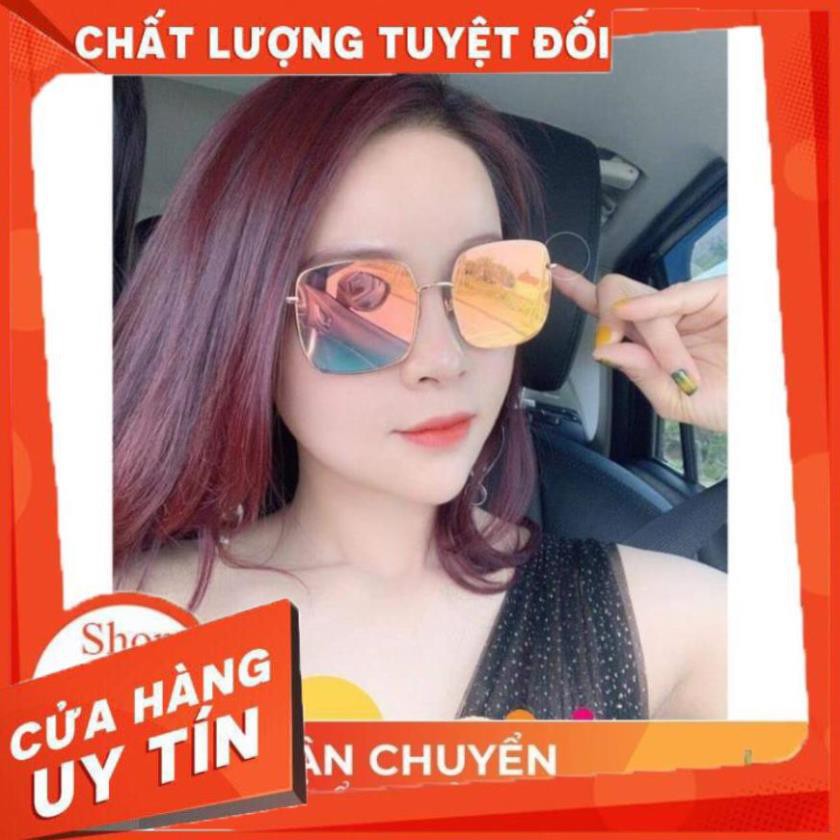 (Hàng Cao Cấp) Kính Mát Nam Nữ Hàng Hiệu Form Vuông Tráng Gương Sành Điệu